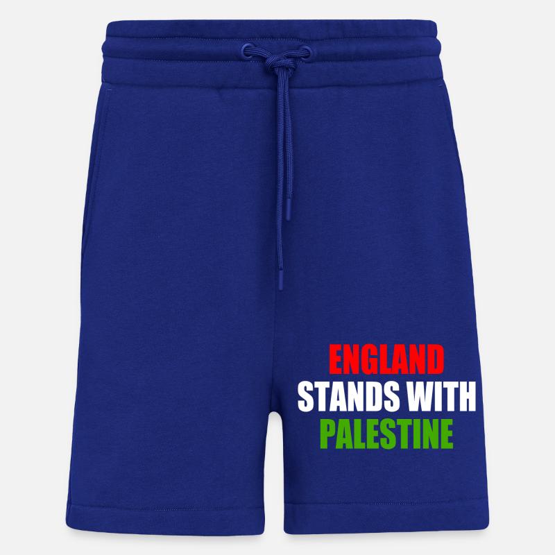 England stands with palestine - Short bio décontracté fabriqué en UE - Iconic Blue