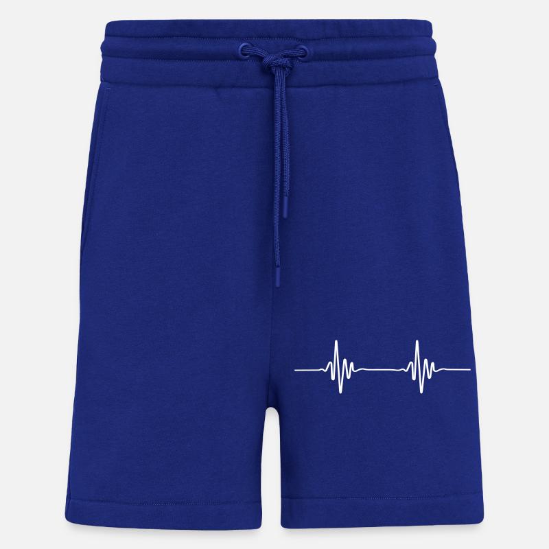 Battement du graphique ECG - Short bio décontracté fabriqué en UE - Iconic Blue