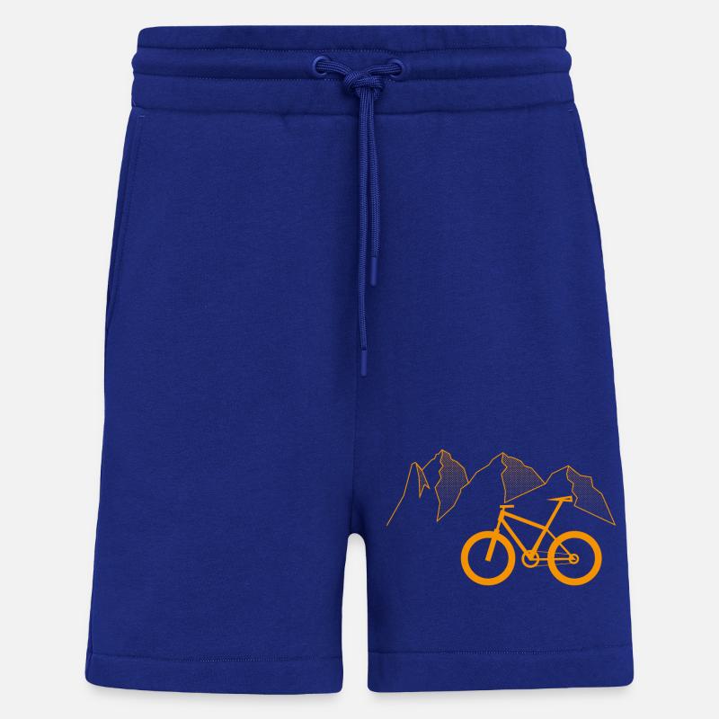 Piste de descente VTT Alpes - Short bio décontracté fabriqué en UE - Iconic Blue