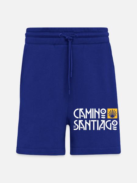 Camino de Santiago | Cammino di Santiago | Refuso Art Deco - Pantaloncini ecologici casual Made in UE - Iconic Blue