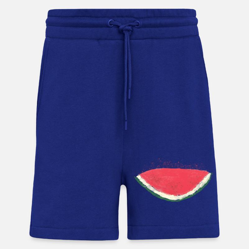 Melon, pastèque, aquarelle - Short bio décontracté fabriqué en UE - Iconic Blue