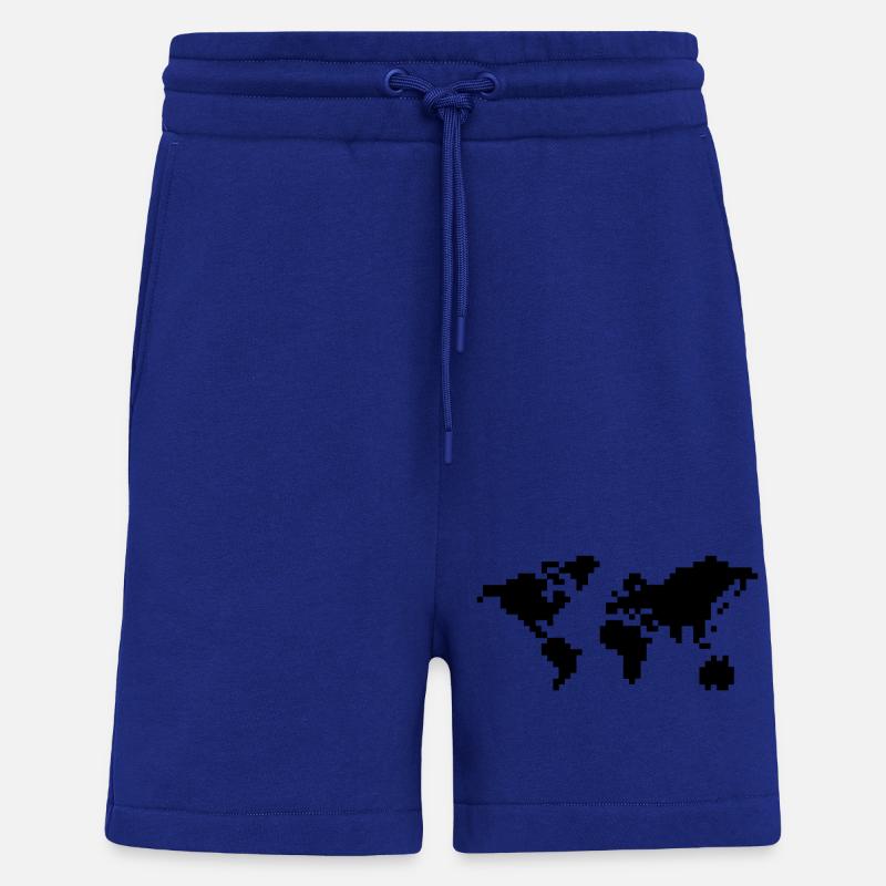 Pixel Weltkarte - Shorts - made by SPREAD - Iconic Blue