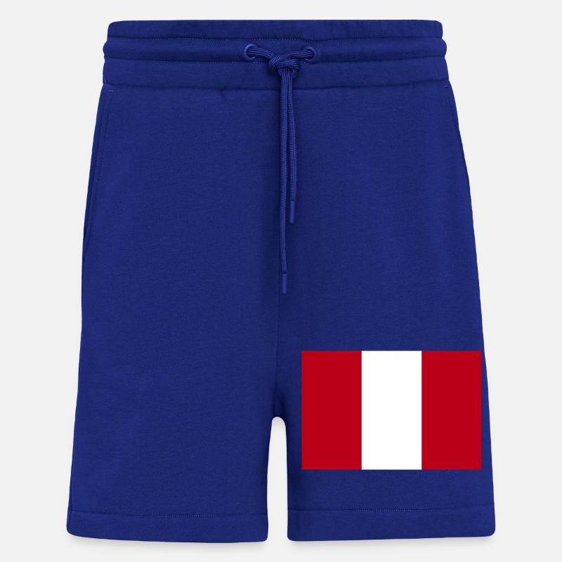 Drapeau national du Pérou - Short bio décontracté fabriqué en UE - Iconic Blue