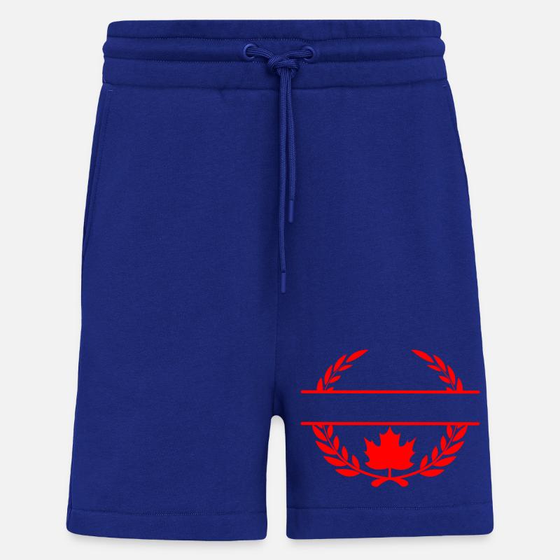 Canada maple leaf laurel wreath logo - Shorts - made by SPREAD - Iconic Blue