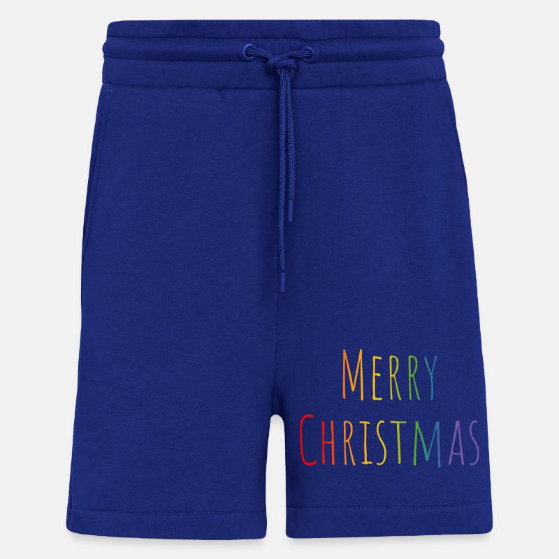 Joyeux Noël arc-en-ciel - Short bio décontracté fabriqué en UE - Iconic Blue