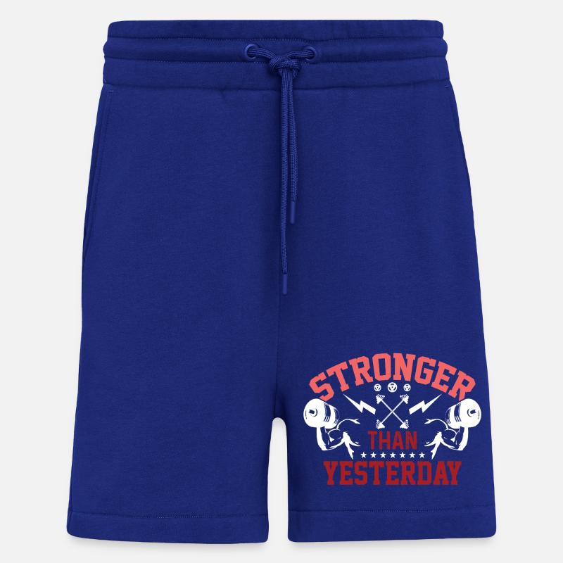 Plus fort qu’hier - Short bio décontracté fabriqué en UE - Iconic Blue