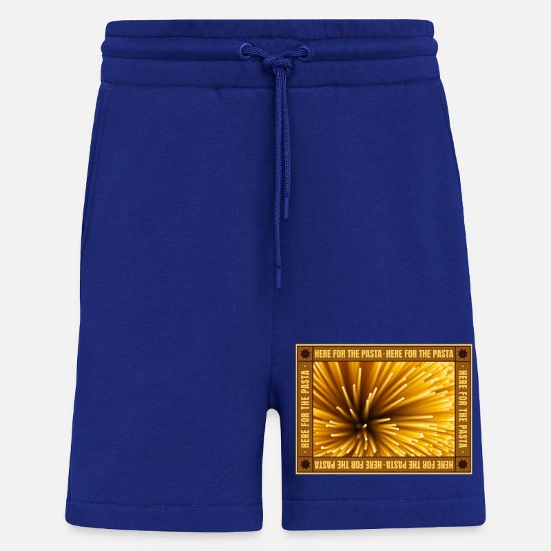 Cornice retrò Spaghetti Focus - Pantaloncini ecologici casual Made in UE - Iconic Blue
