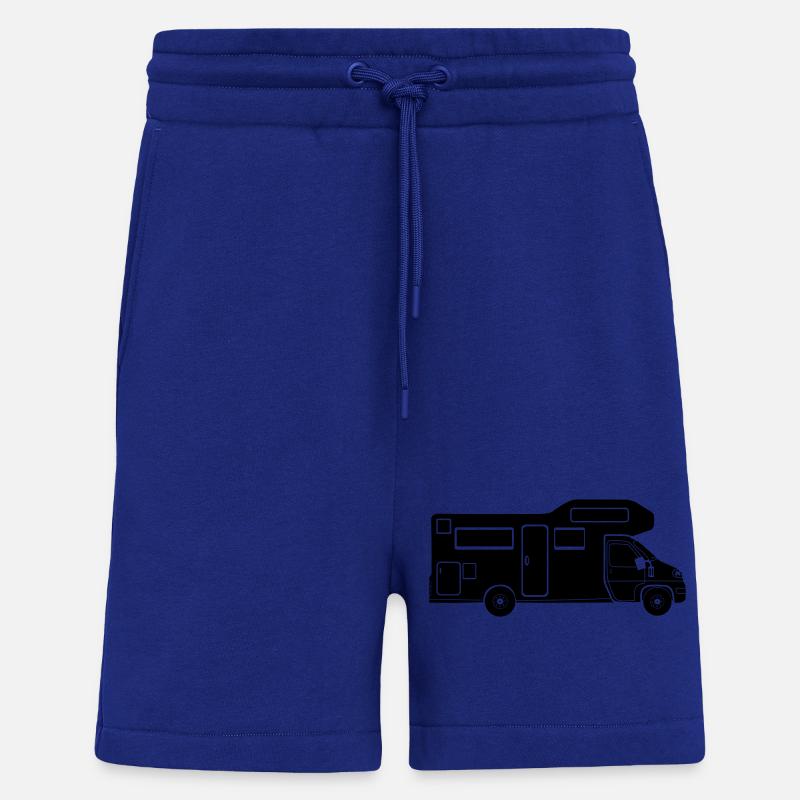 Motorhome silhouette – simple camping design - Shorts - made by SPREAD - Iconic Blue