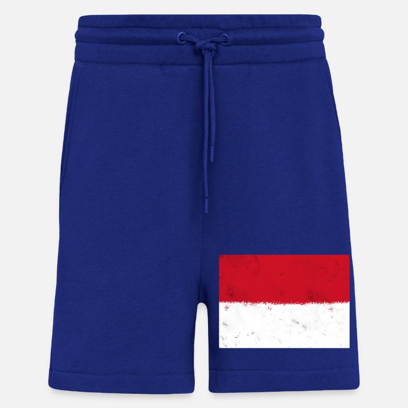 Drapeau de Monaco - Short bio décontracté fabriqué en UE - Iconic Blue