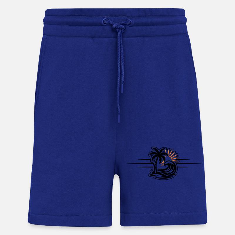 Palmier d’été de l’île - Short bio décontracté fabriqué en UE - Iconic Blue