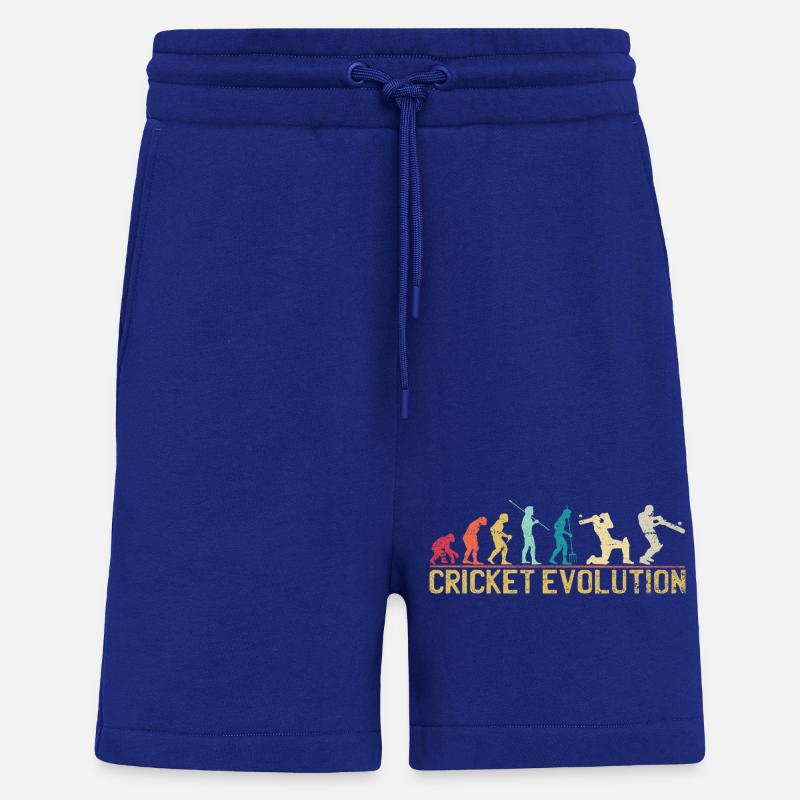 Cricket-Evolution-Design - Shorts - made by SPREAD - Iconic Blue
