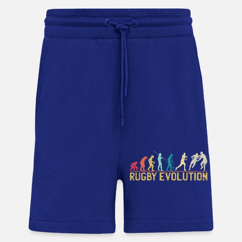Rugby Evolution Silhouette Design - Shorts - made by SPREAD - Iconic Blue