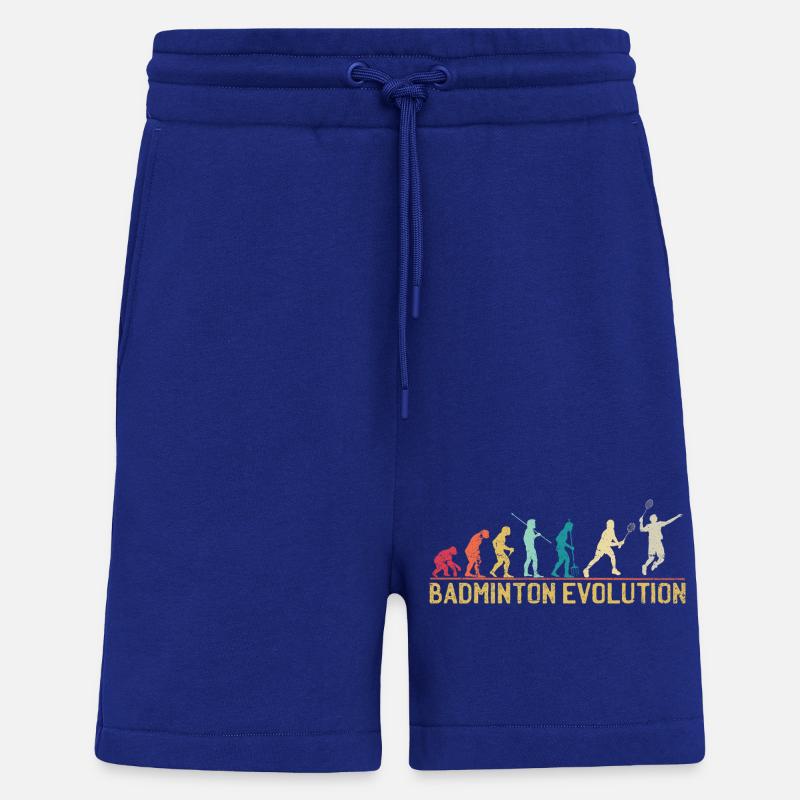 Badminton Evolution Timeline Design - Shorts - made by SPREAD - Iconic Blue