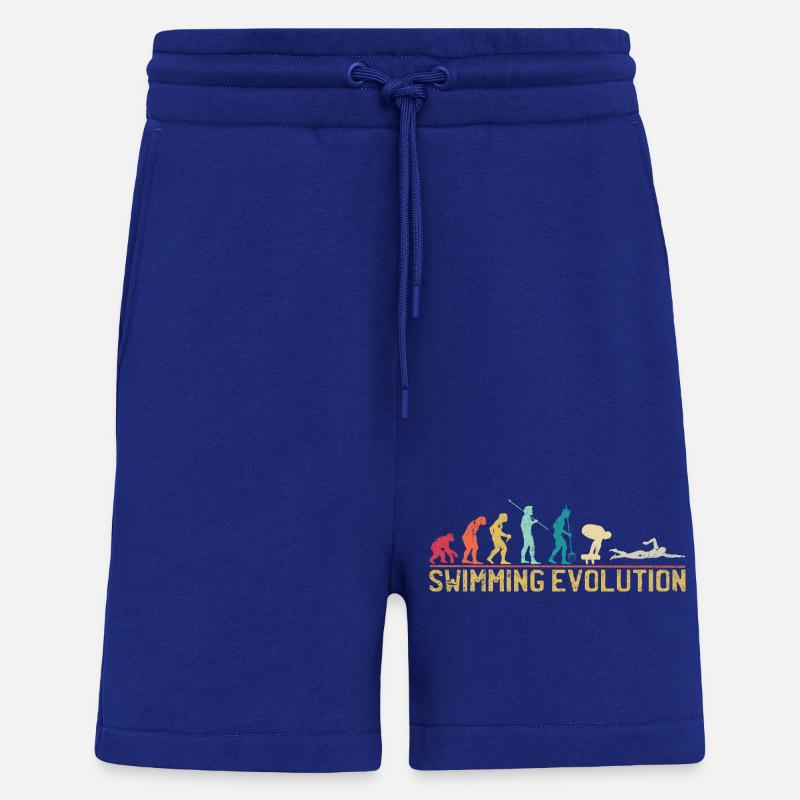 Swimming Evolution Progress Illustration - Shorts - made by SPREAD - Iconic Blue