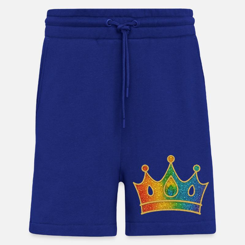 Glamouröse Regenbogen-Krone mit Glittereffekt - Shorts - made by SPREAD - Iconic Blue
