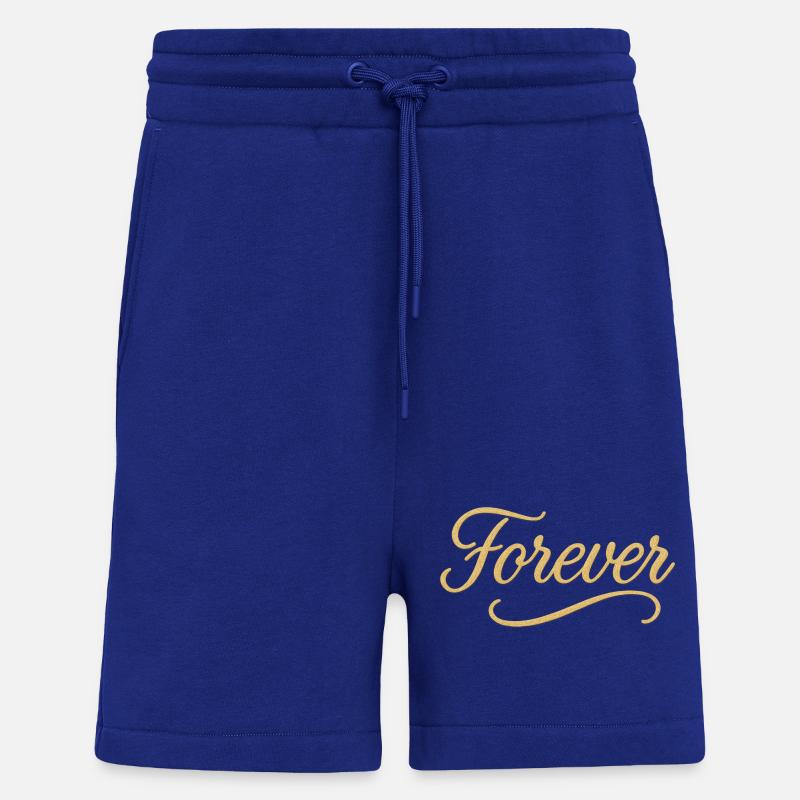 Elegant Gold Script Forever Design - Shorts - made by SPREAD - Iconic Blue