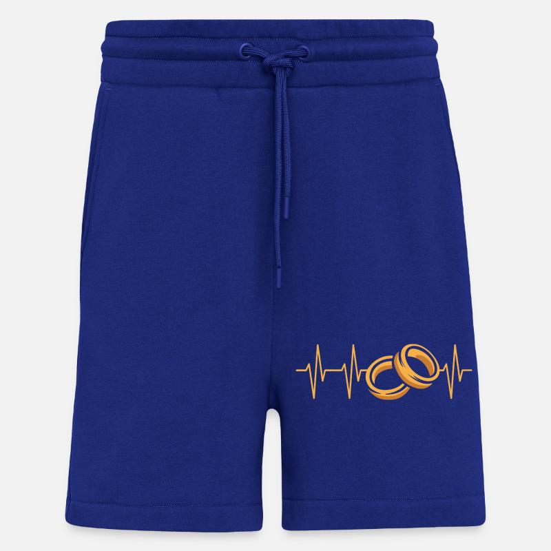 Eheringe Herzschlag Illustration - Shorts - made by SPREAD - Iconic Blue