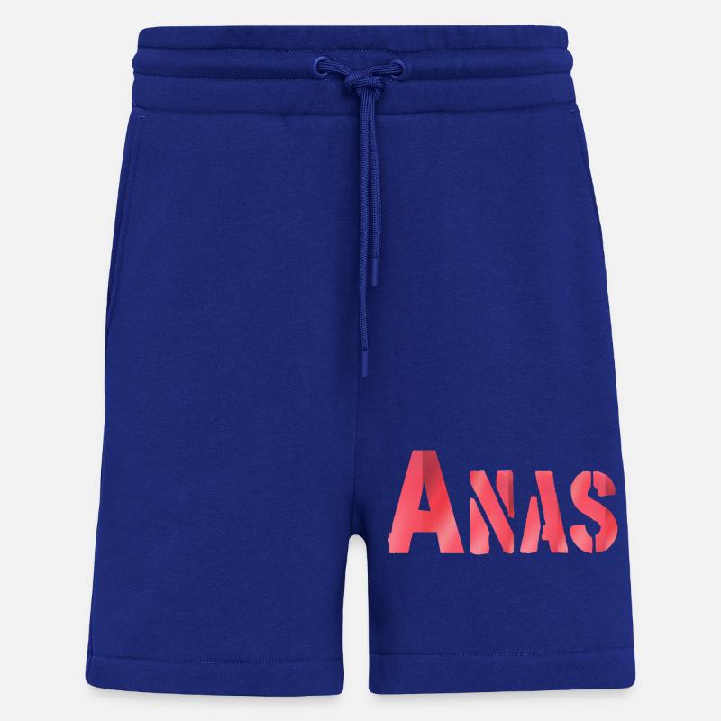 Anas Name Rot text - Shorts - made by SPREAD - Iconic Blue