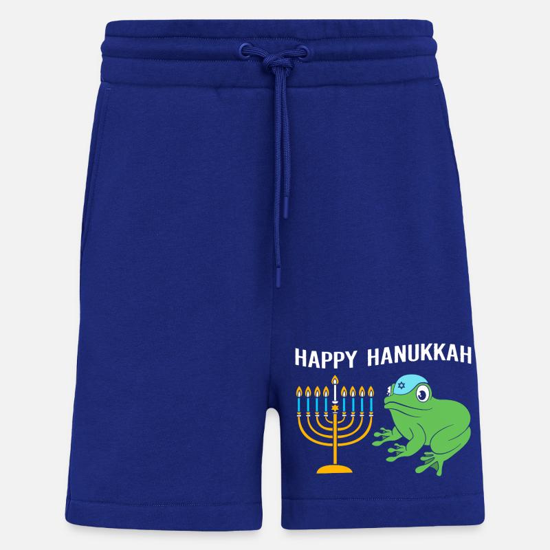 Hanoukka Hanoukka Hanoukka Grenouille - Short bio décontracté fabriqué en UE - Iconic Blue