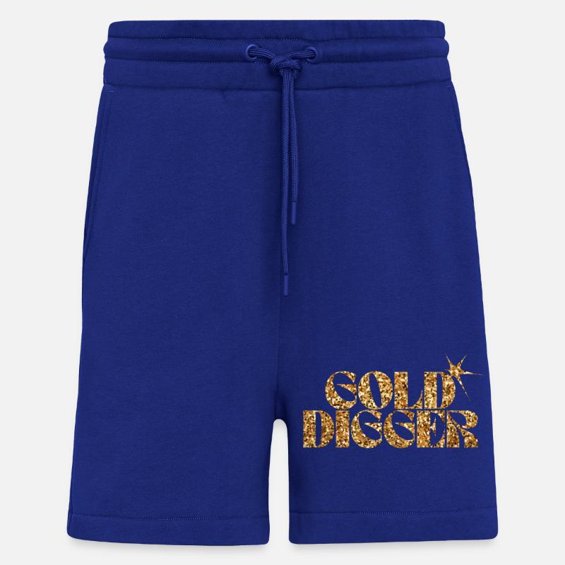 Gold Digger Glitzer Text - Shorts - made by SPREAD - Iconic Blue