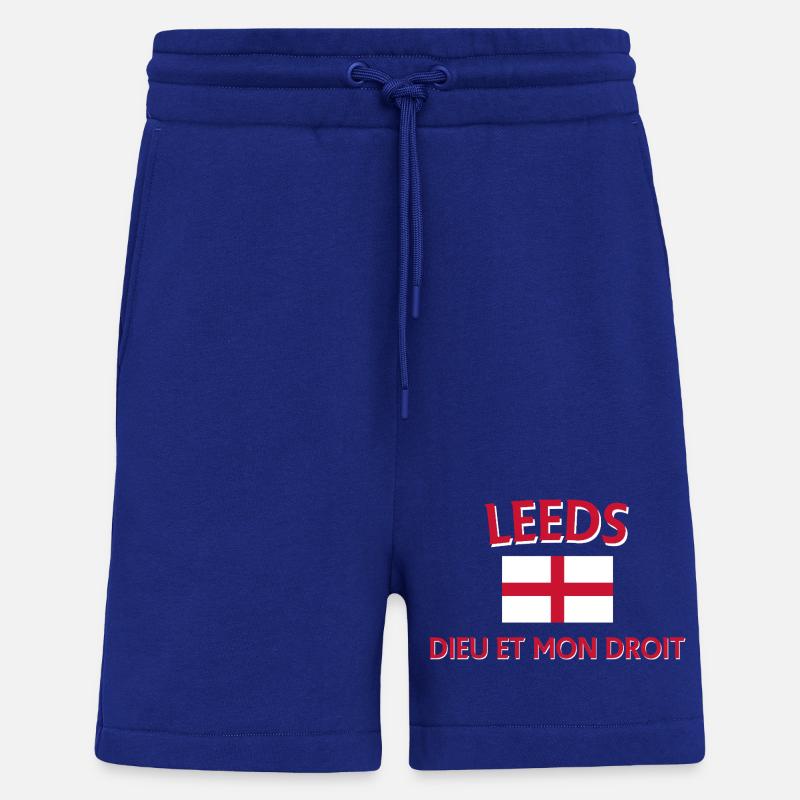Conception du drapeau croisé de Leeds - Short bio décontracté fabriqué en UE - Iconic Blue
