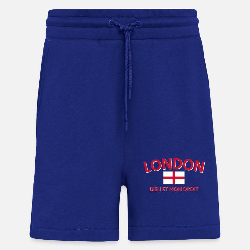Drapeau et devise de Londres - Short bio décontracté fabriqué en UE - Iconic Blue