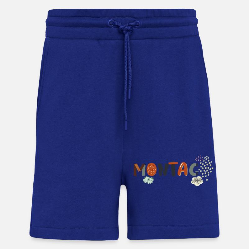 Lundi en semaine avec des fleurs - Short bio décontracté fabriqué en UE - Iconic Blue