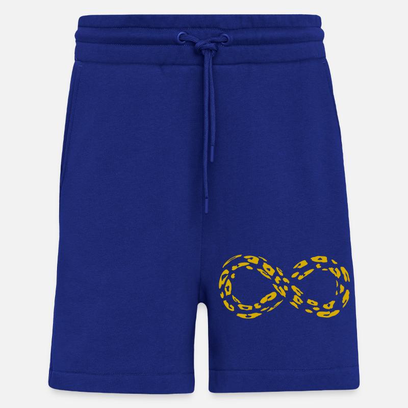 Leopard Infinity Loop (alternate) - Shorts - made by SPREAD - Iconic Blue
