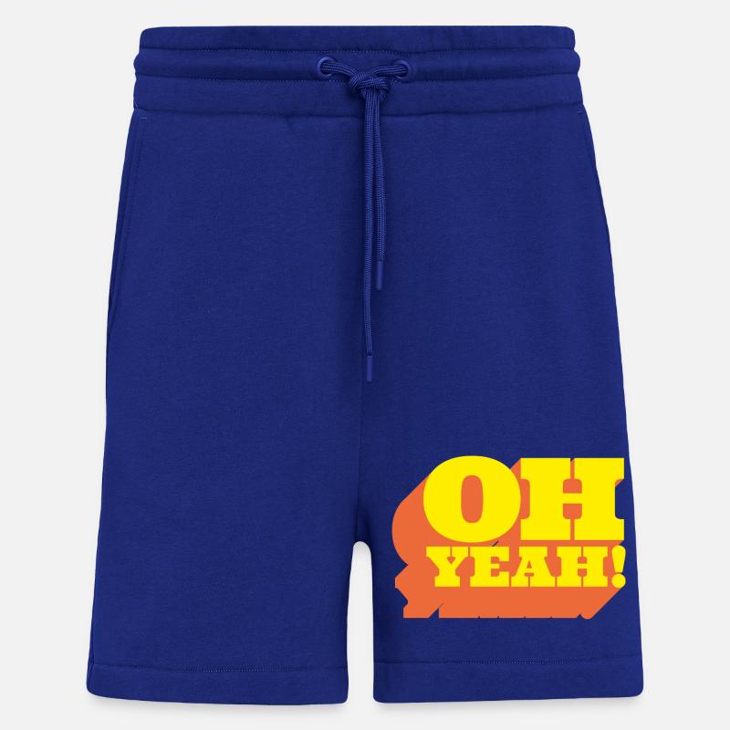 Oh Yeah! Positiver Statement-Spruch im Retro-Look - Shorts - made by SPREAD - Iconic Blue