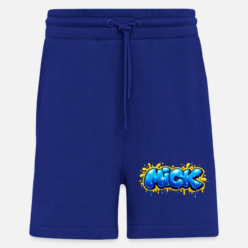 MICK GRAFFITI-NAME FÜR PERFEKTES GESCHENK DRUCKBAR - Shorts - made by SPREAD - Iconic Blue