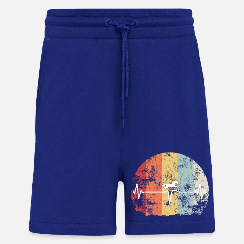 Herzschlag-Pferd im Retro Regenbogen - Shorts - made by SPREAD - Iconic Blue