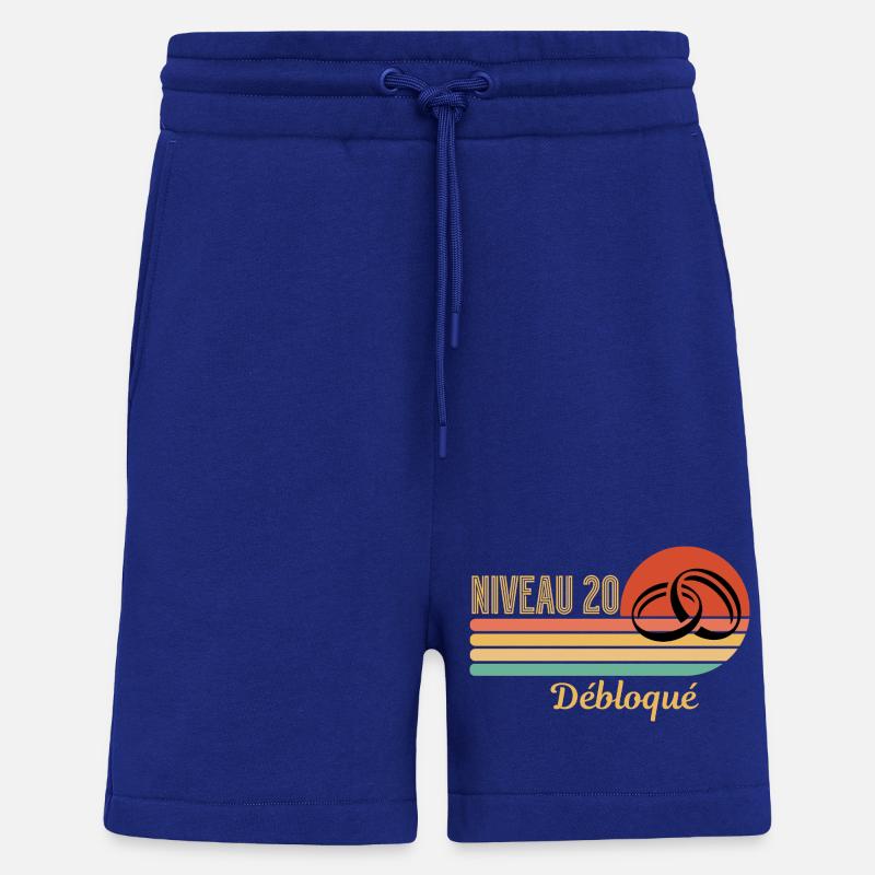 Level 20 Freigeschaltetes Retro-Grafikdesign - Shorts - made by SPREAD - Iconic Blue