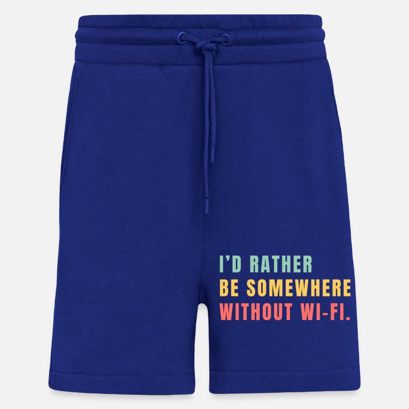 I'd Rather Be Somewhere Without Wi-Fi - Shorts - made by SPREAD - Iconic Blue
