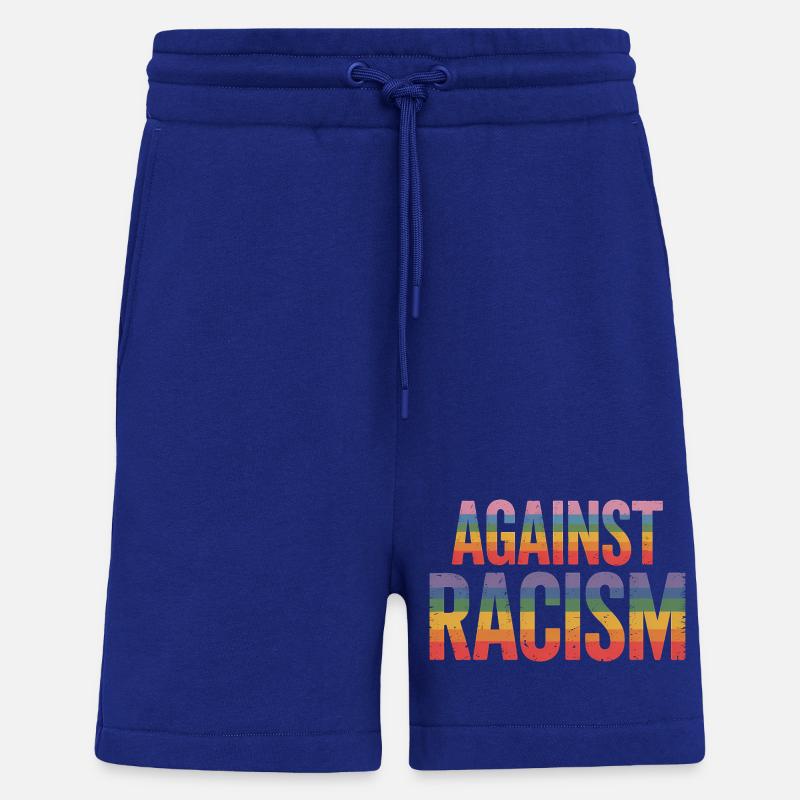 Gegen Rassismus – Antifa-Regenbogen-Tee - Shorts - made by SPREAD - Iconic Blue