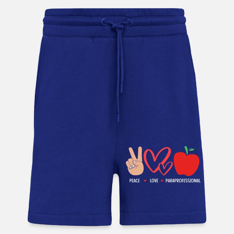 Lærerassistent Paraprofessionel Paraeducator - Organic relaxed shorts made in EU - Iconic Blue
