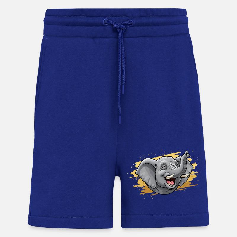 Lachender Elefantenkopf Comic - Shorts - made by SPREAD - Iconic Blue