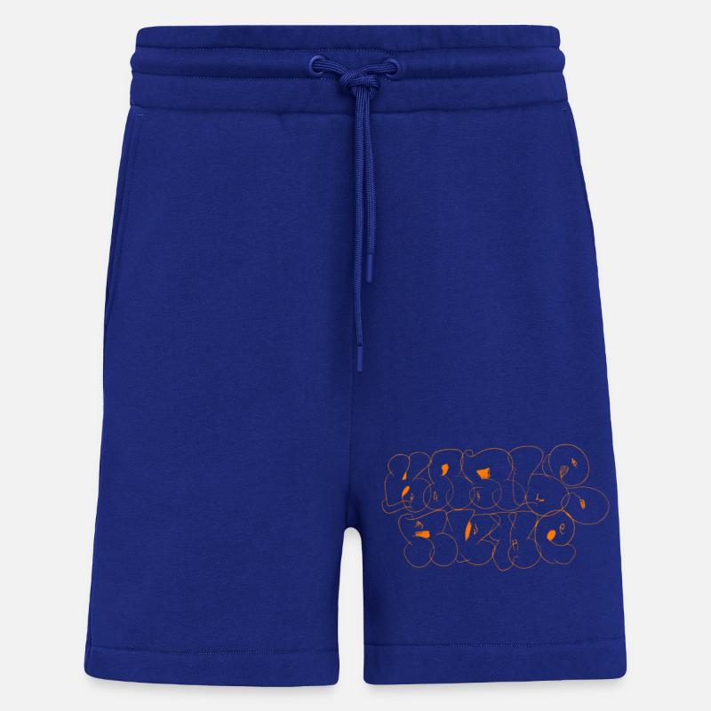 Orangene Graffiti Karlsruhe Souvenir - Shorts - made by SPREAD - Iconic Blue