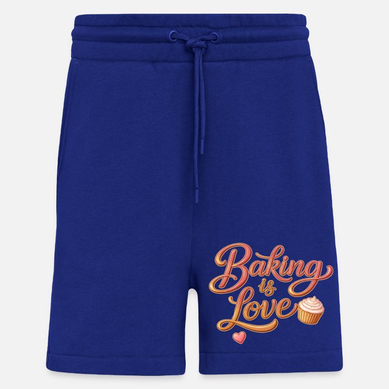 Baking is Love Baking Saying Design - Shorts - made by SPREAD - Iconic Blue