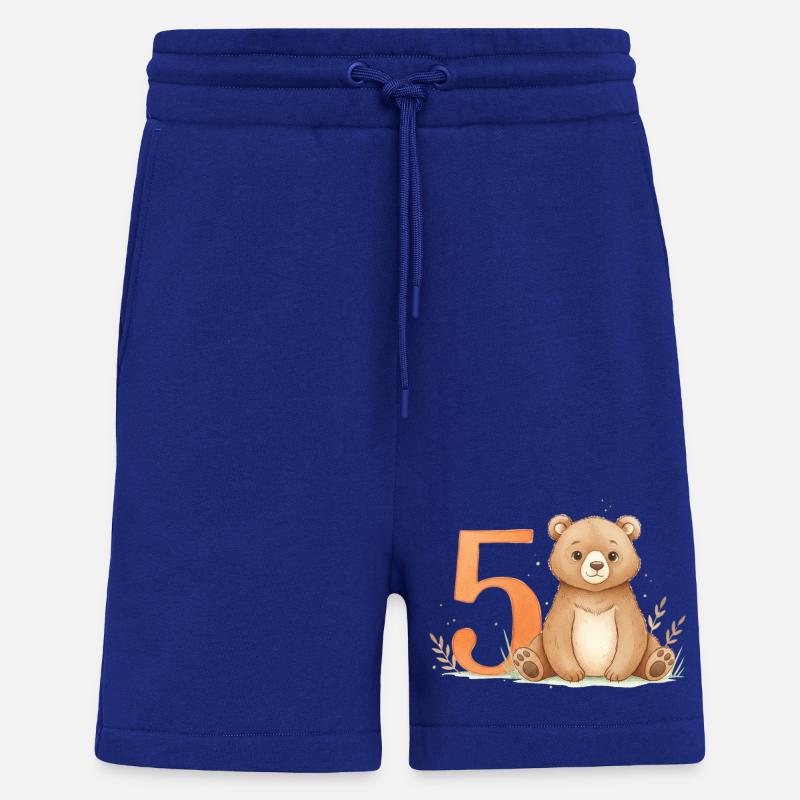 Petit Ours avec le Numéro Cinq - Short bio décontracté fabriqué en UE - Iconic Blue