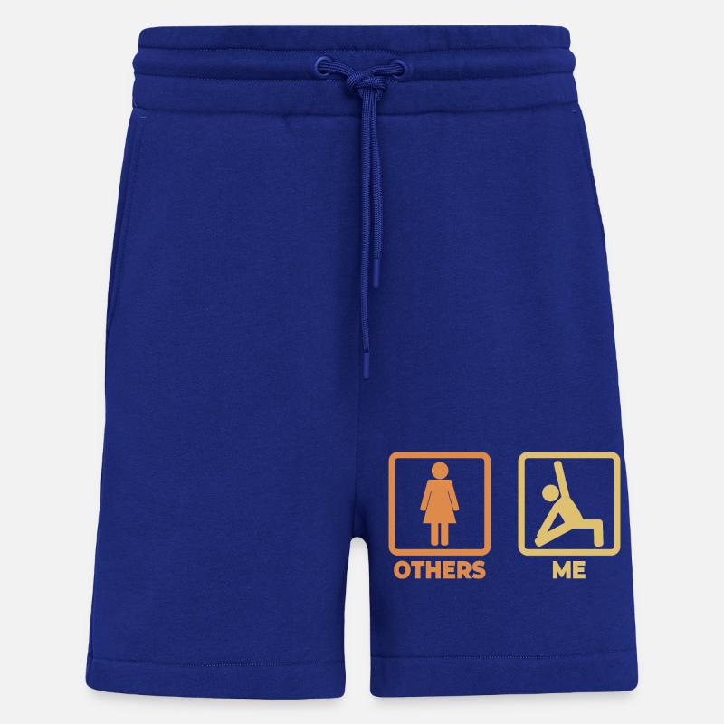 Yoga Strichmännchen - Shorts - made by SPREAD - Iconic Blue
