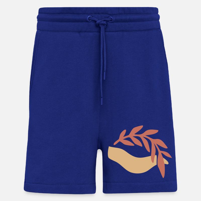 Hand Leaf Nature Boho Logo - Shorts - made by SPREAD - Iconic Blue