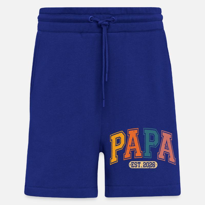Papa 2026 - Short bio décontracté fabriqué en UE - Iconic Blue