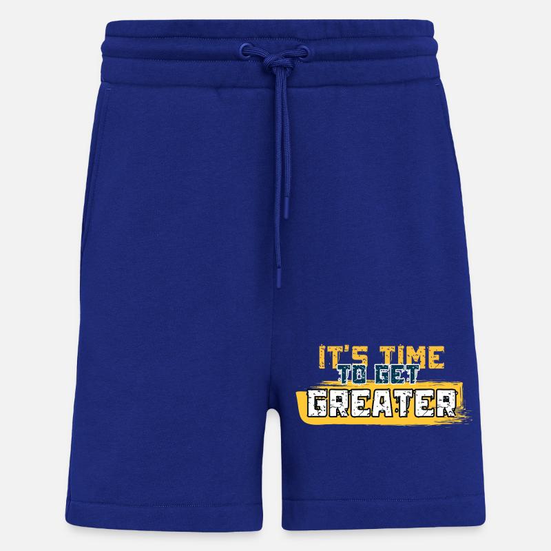 It's Time to Get Greater - Short bio décontracté fabriqué en UE - Iconic Blue