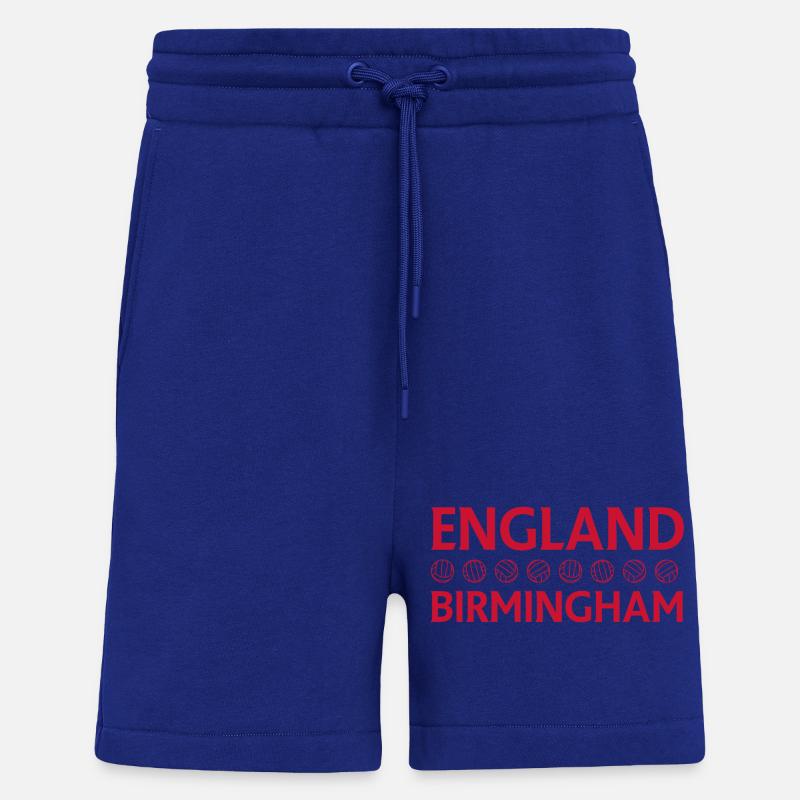 Emblème de cricket Angleterre Birmingham - Short bio décontracté fabriqué en UE - Iconic Blue