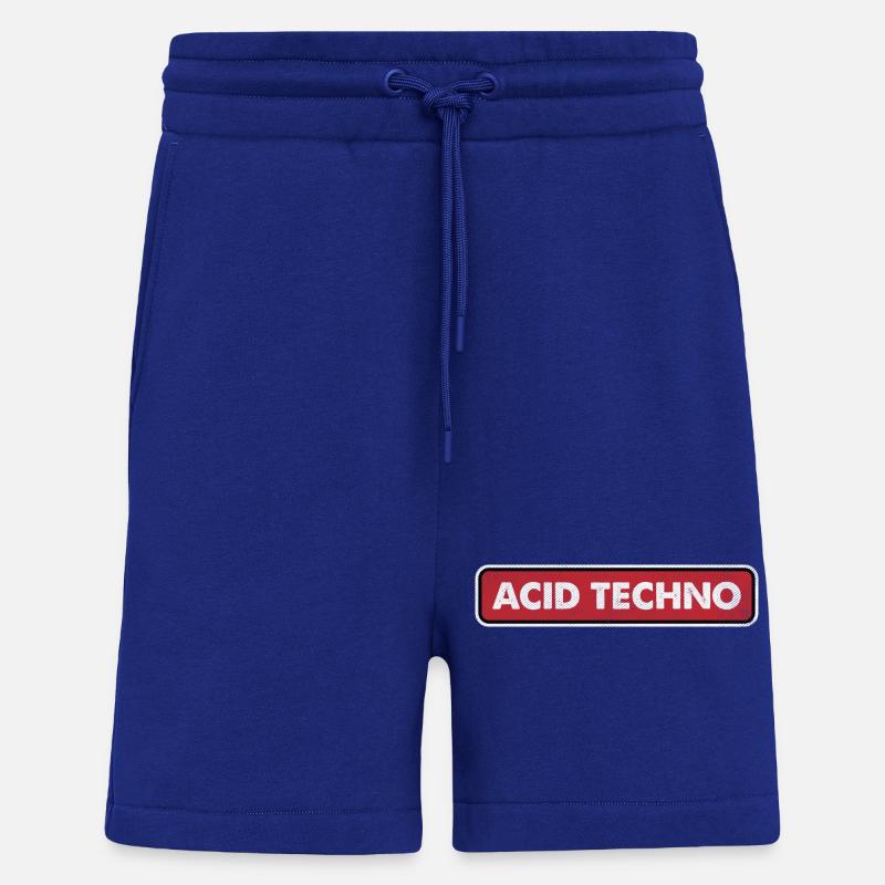 Acid Techno Neon Grid - Shorts - made by SPREAD - Iconic Blue