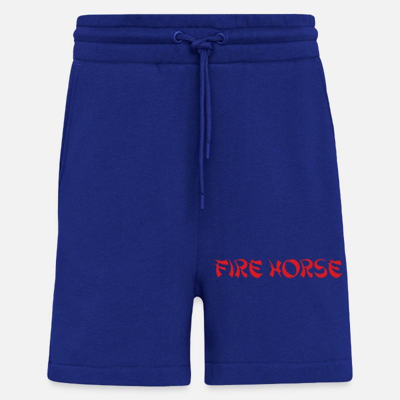 Cheval de Feu Astrologie Chinoise 2026 - Short bio décontracté fabriqué en UE - Iconic Blue