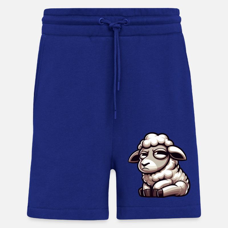 Skeptisches Schaf Comic Lustiger Stier - Shorts - made by SPREAD - Iconic Blue