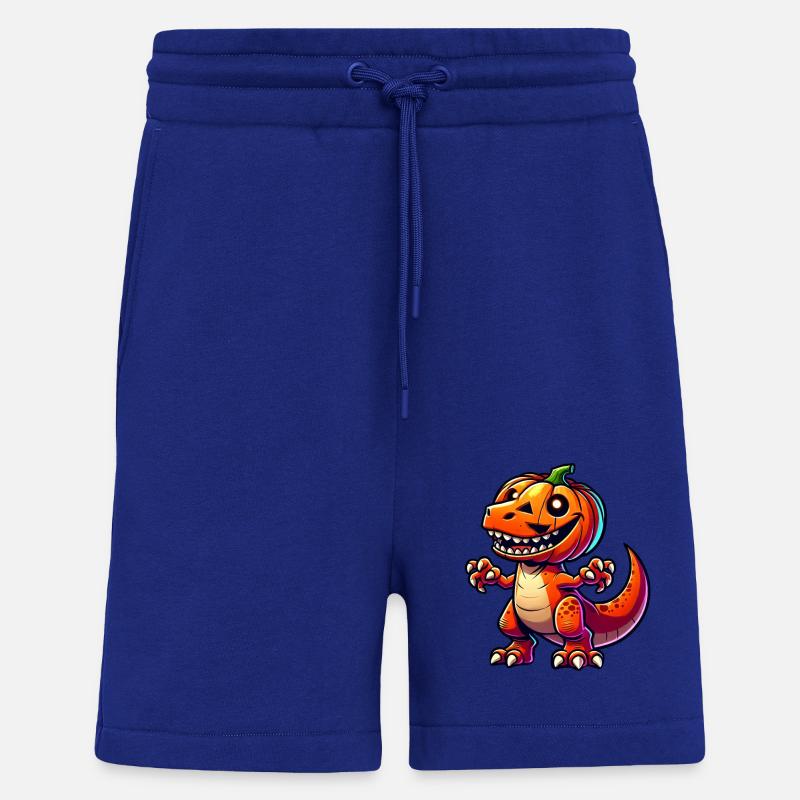 Funny Halloween T-Rex Dinosaur Comic - Shorts - made by SPREAD - Iconic Blue