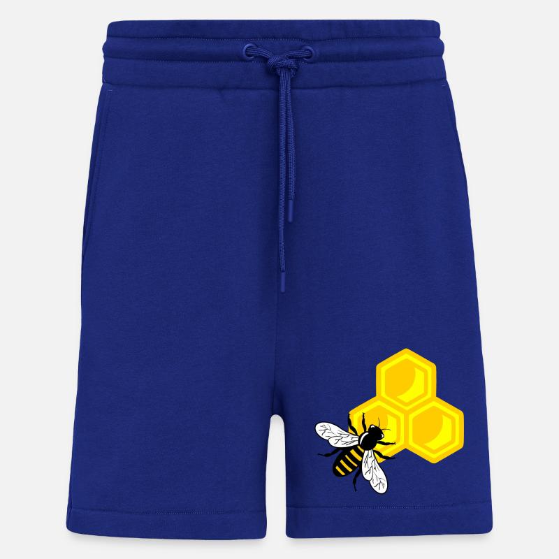 Honigbiene auf Wabe - Shorts - made by SPREAD - Iconic Blue