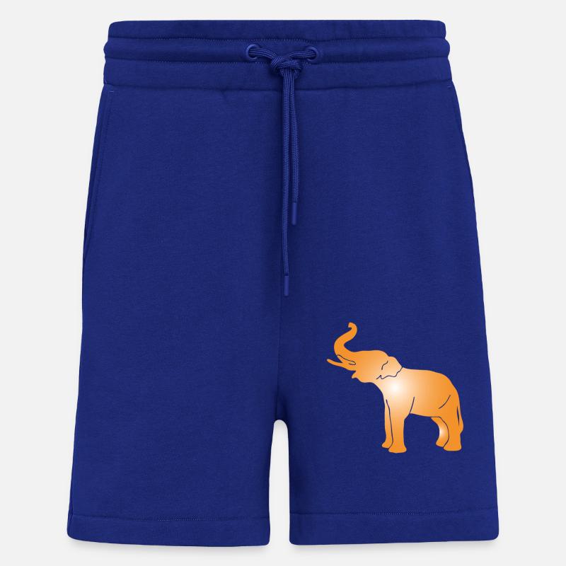 éléphant silhouette éléphant - Short bio décontracté fabriqué en UE - Iconic Blue
